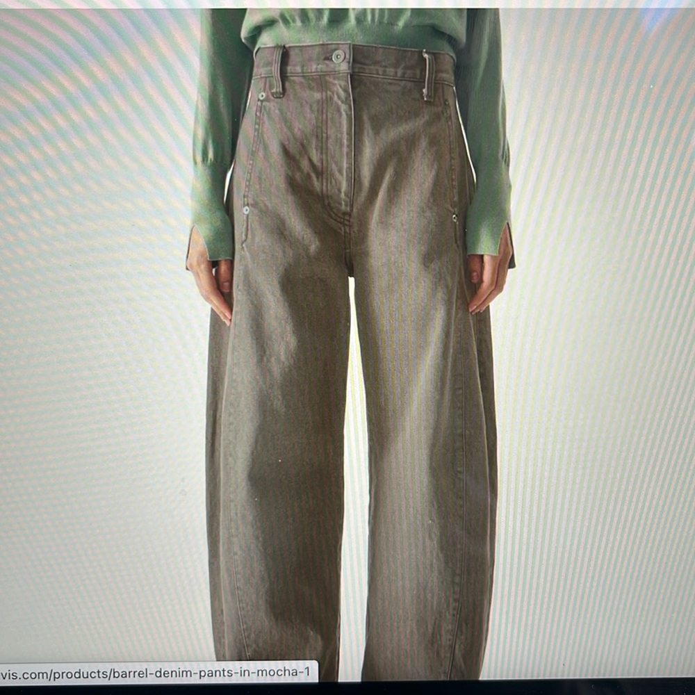 Sayaka Davis Women's Barrel Denim Pants in Spruce Brown
